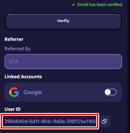 User ID 위치 예시
